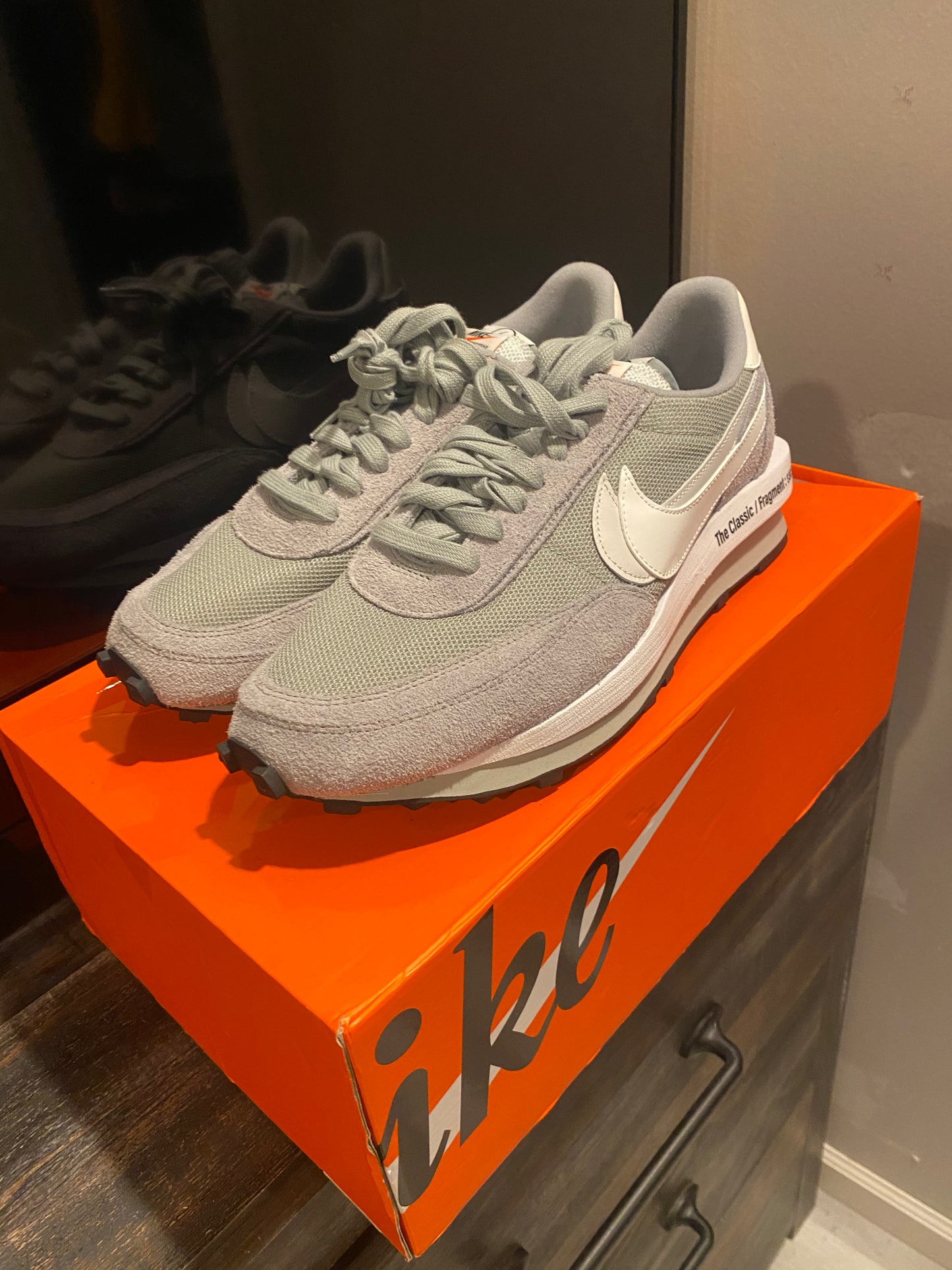 Nike Fragment Design x sacai x LDV Waffle 'Light Smoke